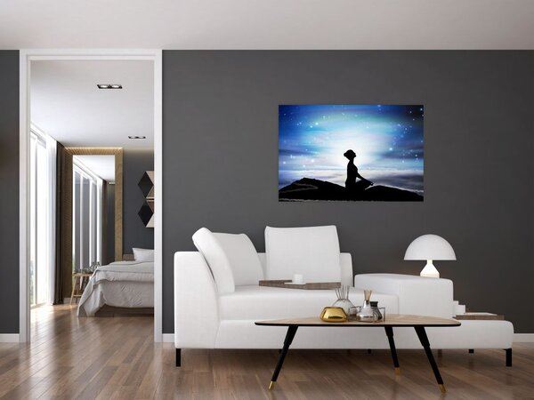Slika meditirajoče ženske (90x60 cm)