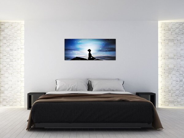 Slika meditirajoče ženske (120x50 cm)