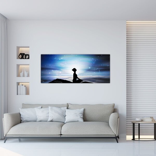 Slika meditirajoče ženske (120x50 cm)
