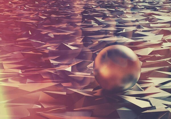 Foto tapeta - 3D kugla (152,5x104 cm)