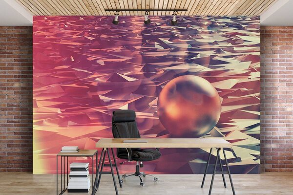 Foto tapeta - 3D kugla (152,5x104 cm)