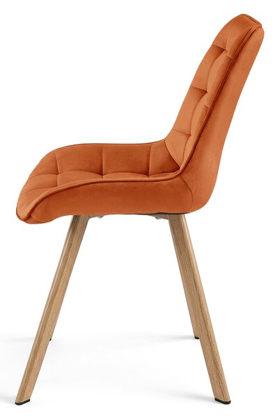 Blagovaonska stolica SORIA VELVET, terakota