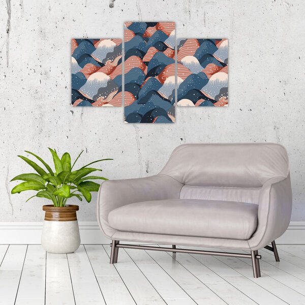 Slika - Valovi in ​​hribi (90x60 cm)