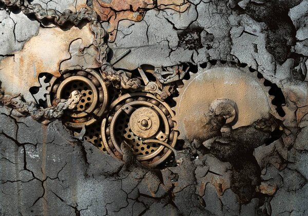 Foto tapeta - Zupčanik u stijeni (152,5x104 cm)