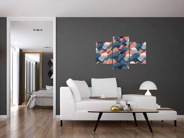 Slika - Valovi in ​​hribi (90x60 cm)