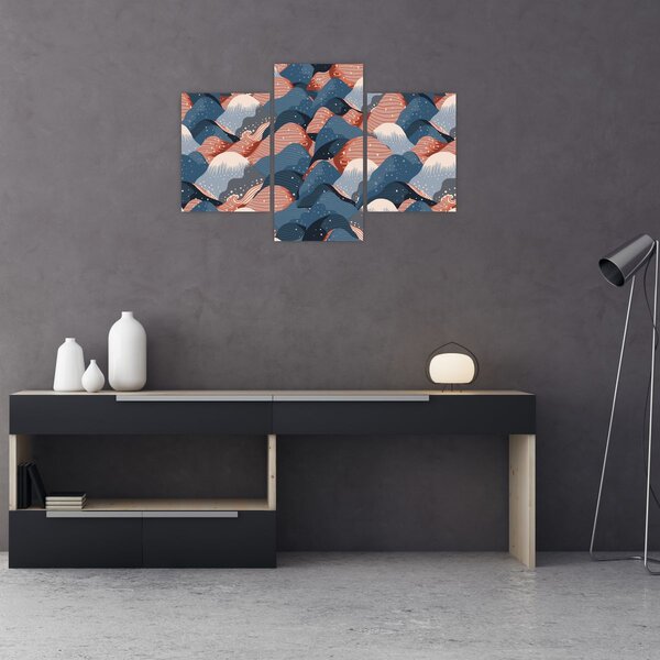 Slika - Valovi in ​​hribi (90x60 cm)