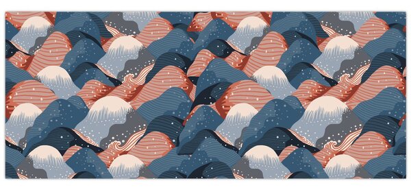 Slika - Valovi in ​​hribi (120x50 cm)