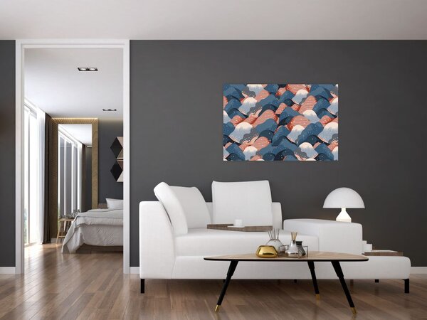 Slika - Valovi in ​​hribi (90x60 cm)