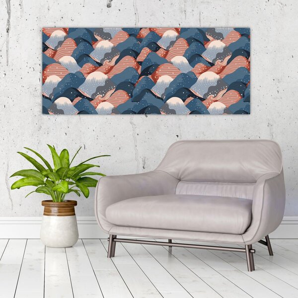 Slika - Valovi in ​​hribi (120x50 cm)