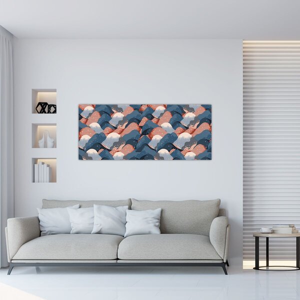Slika - Valovi in ​​hribi (120x50 cm)