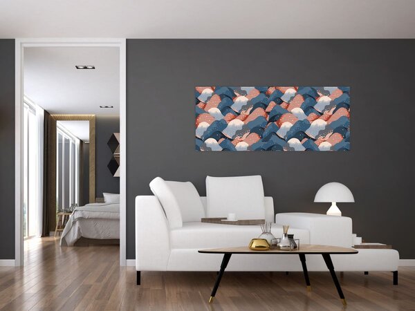 Slika - Valovi in ​​hribi (120x50 cm)