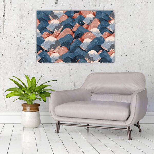 Slika - Valovi in ​​hribi (90x60 cm)