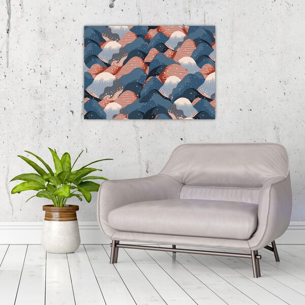 Slika - Valovi in ​​hribi (70x50 cm)