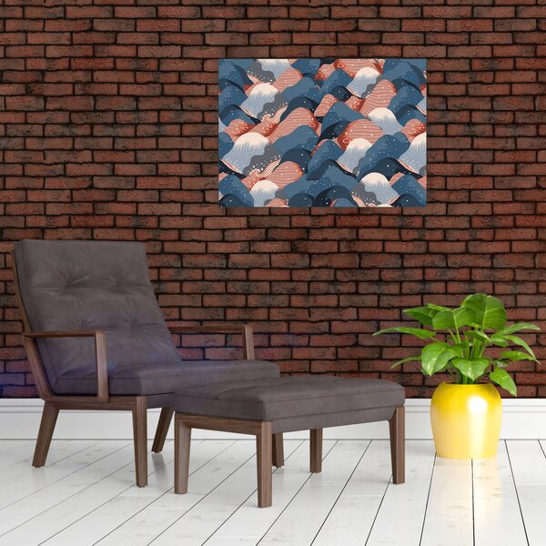 Slika - Valovi in ​​hribi (70x50 cm)