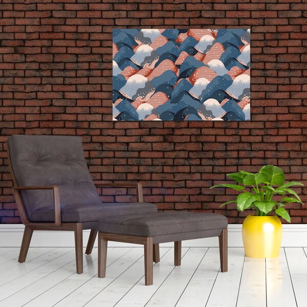 Slika - Valovi in ​​hribi (90x60 cm)