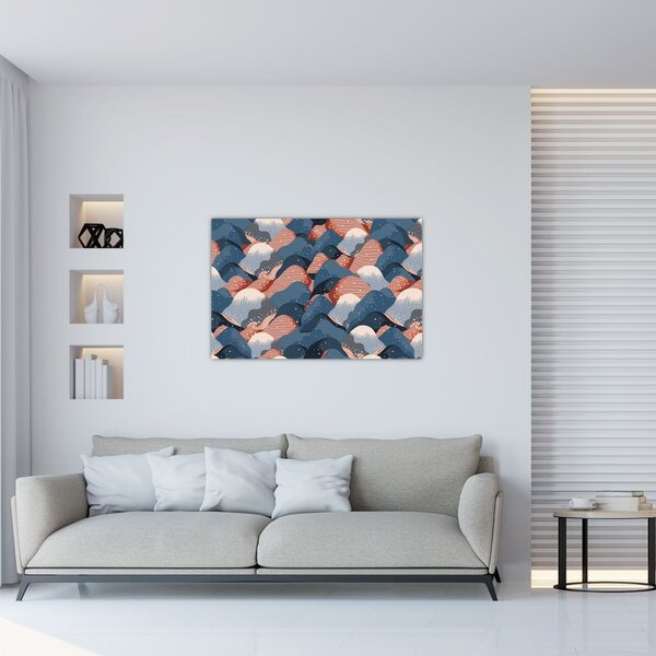 Slika - Valovi in ​​hribi (90x60 cm)
