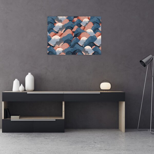 Slika - Valovi in ​​hribi (70x50 cm)