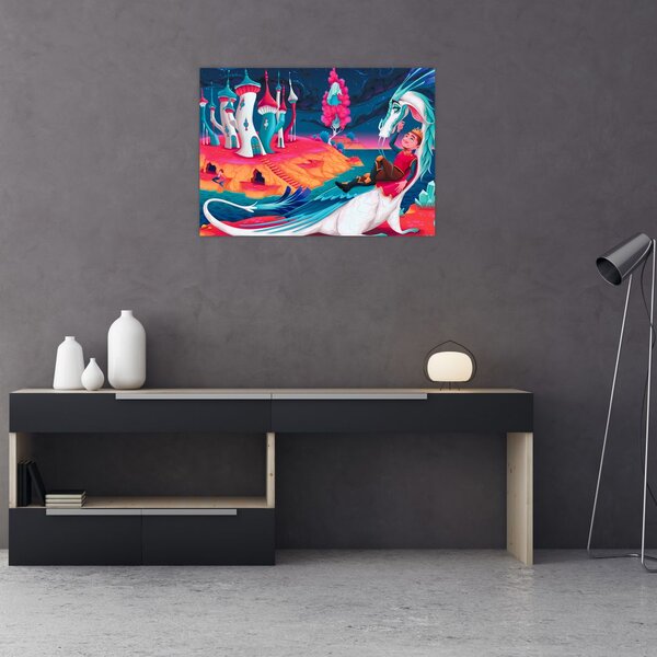 Slika - Princ in zmajeva princesa (70x50 cm)