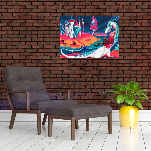 Slika - Princ in zmajeva princesa (70x50 cm)