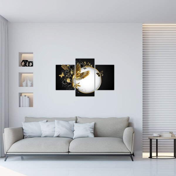 Slika - Žoga z zlatimi motivi (90x60 cm)