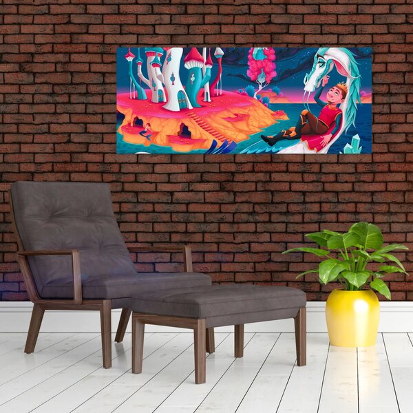 Slika - Princ in zmajeva princesa (120x50 cm)
