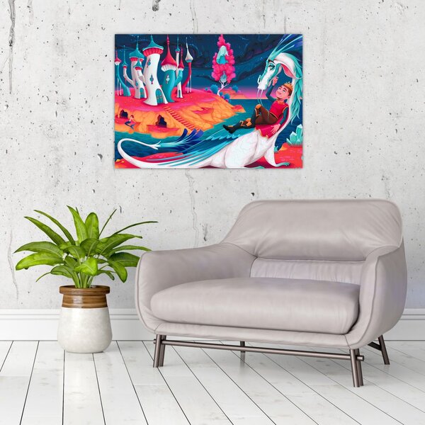 Slika - Princ in zmajeva princesa (70x50 cm)