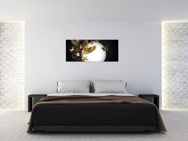 Slika - Žoga z zlatimi motivi (120x50 cm)