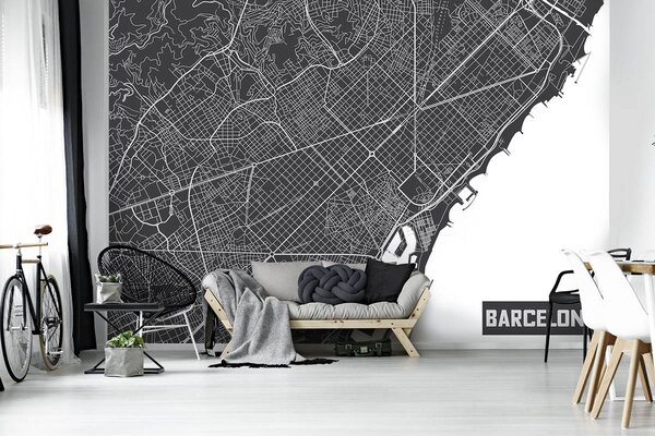 Foto tapeta - Karta Barcelone (152,5x104 cm)