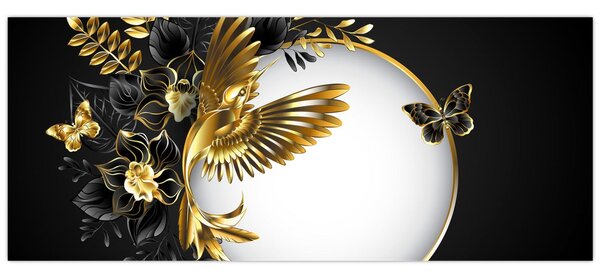Slika - Žoga z zlatimi motivi (120x50 cm)
