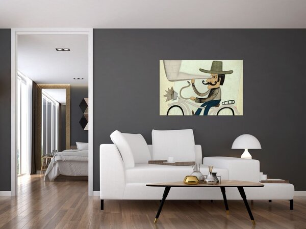 Astronom na kolesu (90x60 cm)
