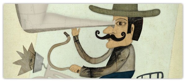 Astronom na kolesu (120x50 cm)