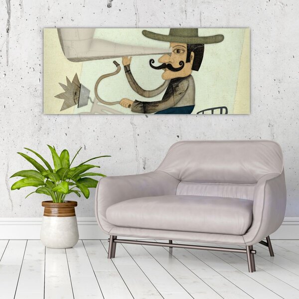 Astronom na kolesu (120x50 cm)