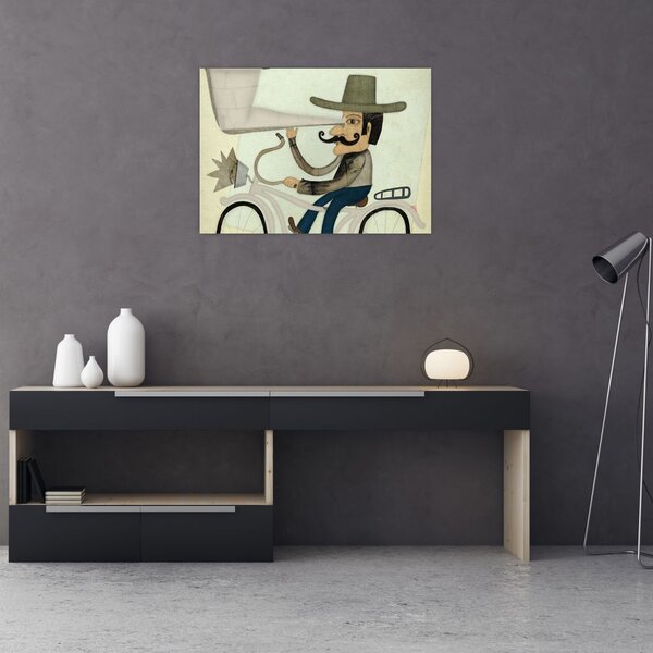 Astronom na kolesu (70x50 cm)