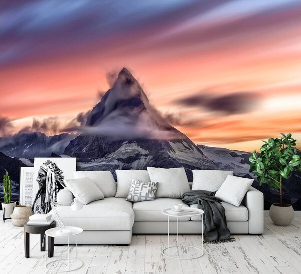 Foto tapeta - Zalazak sunca u planinama (152,5x104 cm)