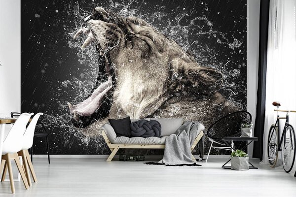 Foto tapeta - Lavica na kiši (152,5x104 cm)