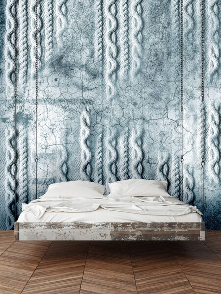 Foto tapeta - Betonski vez - plava (152,5x104 cm)