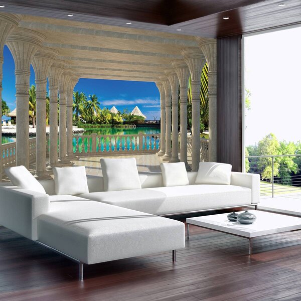 Foto tapeta - Plaža more pijesak krajolik (152,5x104 cm)