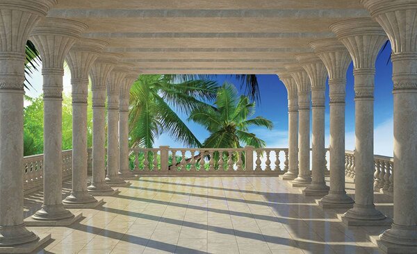 Foto tapeta - Plaža more pijesak krajolik (152,5x104 cm)