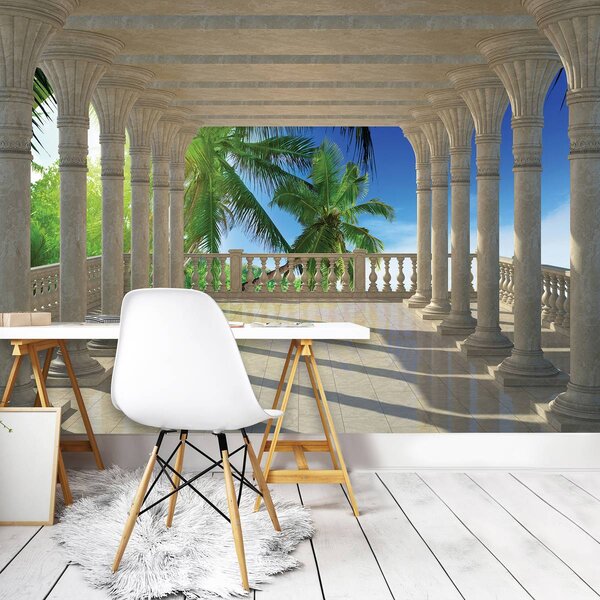 Foto tapeta - Plaža more pijesak krajolik (152,5x104 cm)