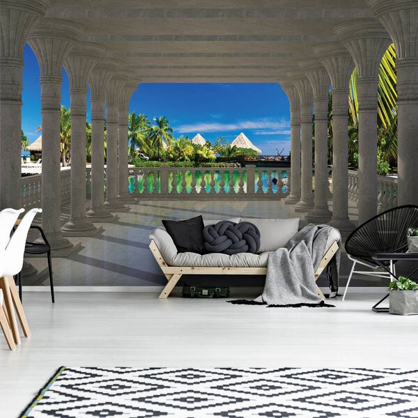 Foto tapeta - Plaža more pijesak krajolik (152,5x104 cm)
