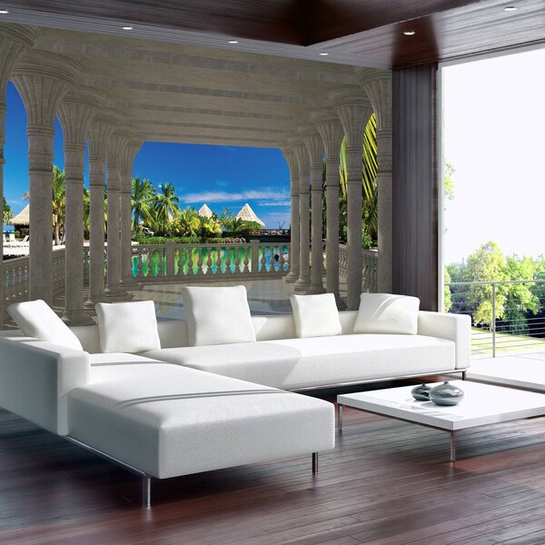 Foto tapeta - Plaža more pijesak krajolik (152,5x104 cm)