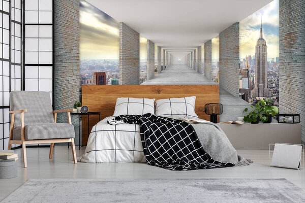 Foto tapeta - Tunel s pogledom na New York (152,5x104 cm)