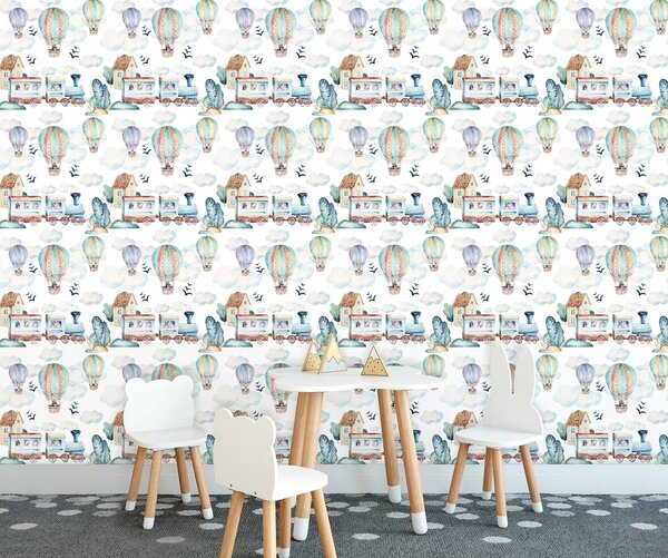 Foto tapeta - Choo-choo i baloni (152,5x104 cm)