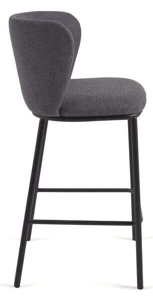 Tamno siva barska stolica (visine sjedala 65 cm) Ciselia – Kave Home