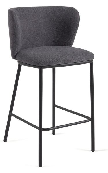 Tamno siva barska stolica (visine sjedala 65 cm) Ciselia – Kave Home