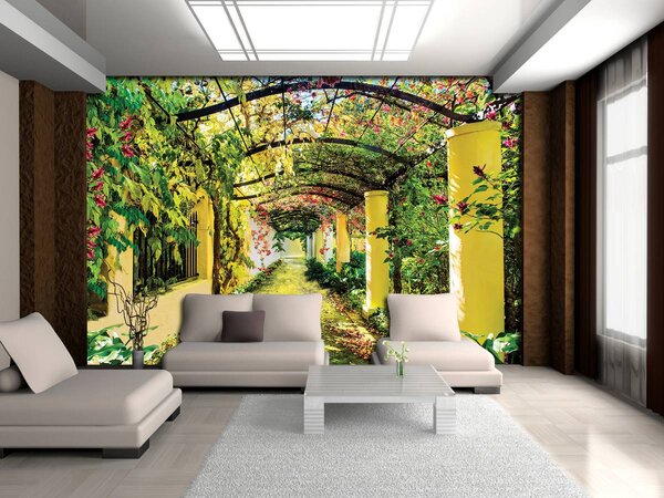 Foto tapeta - Cvijetna uličica (152,5x104 cm)