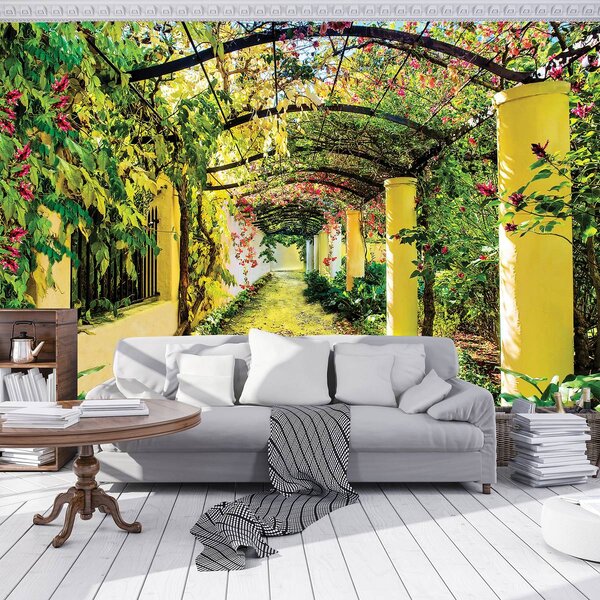 Foto tapeta - Cvijetna uličica (152,5x104 cm)