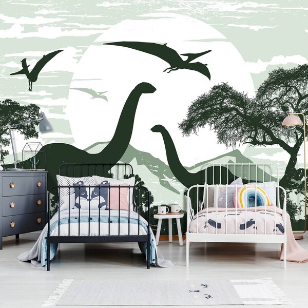 Foto tapeta - Zeleni dinosauri 2 (152,5x104 cm)
