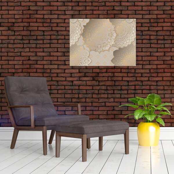 Slika - Mandale v zlatih tonih (70x50 cm)