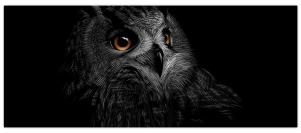 Slika - Sova, ilustr (120x50 cm)